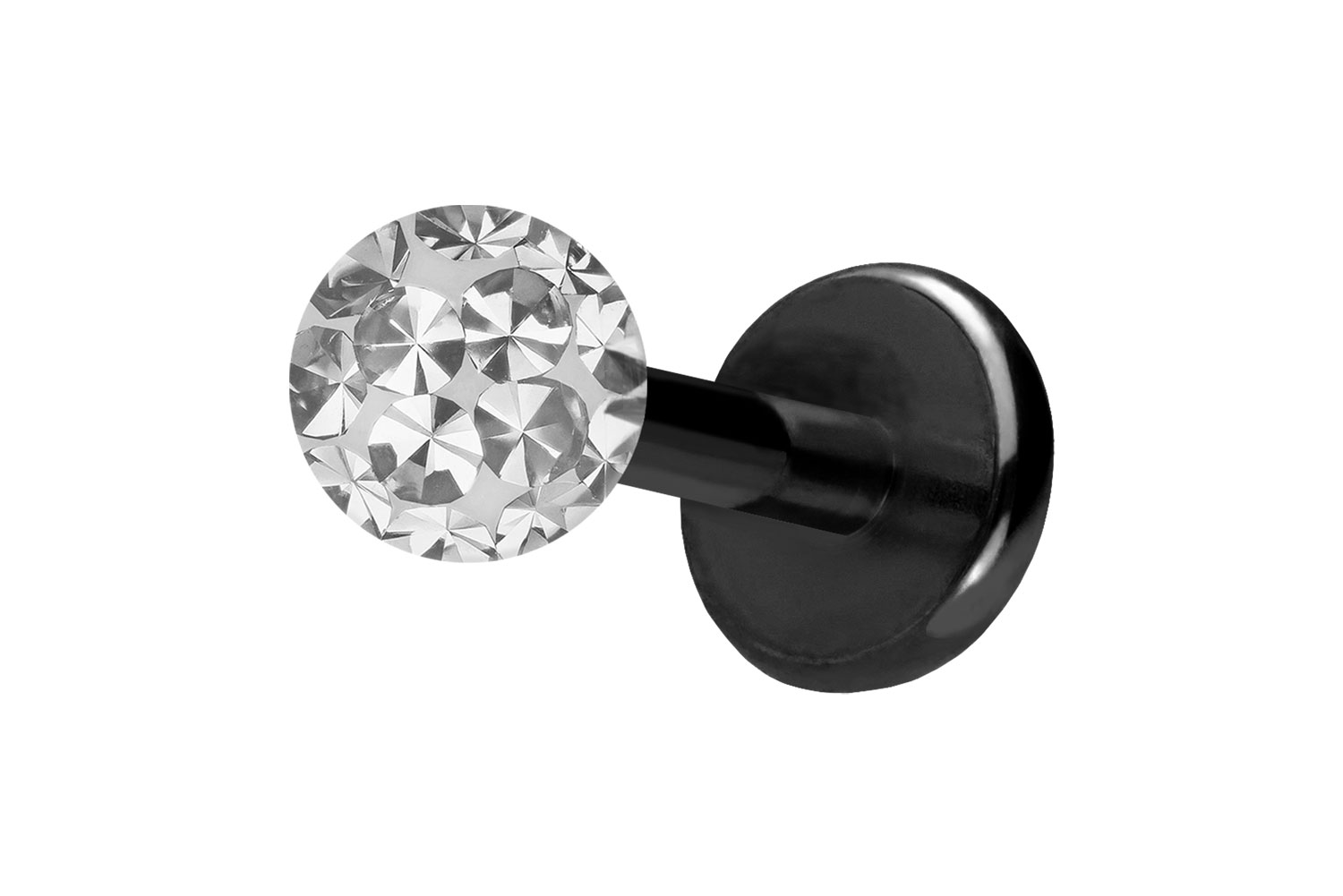 Titan Labret Piercing mit Push Fit EPOXY-KUGEL